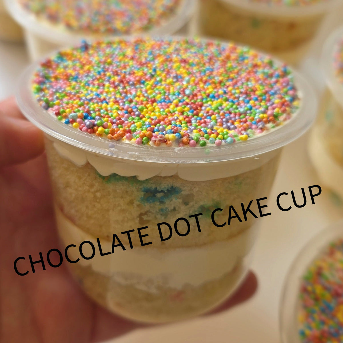 Dot cake cup - chocolate