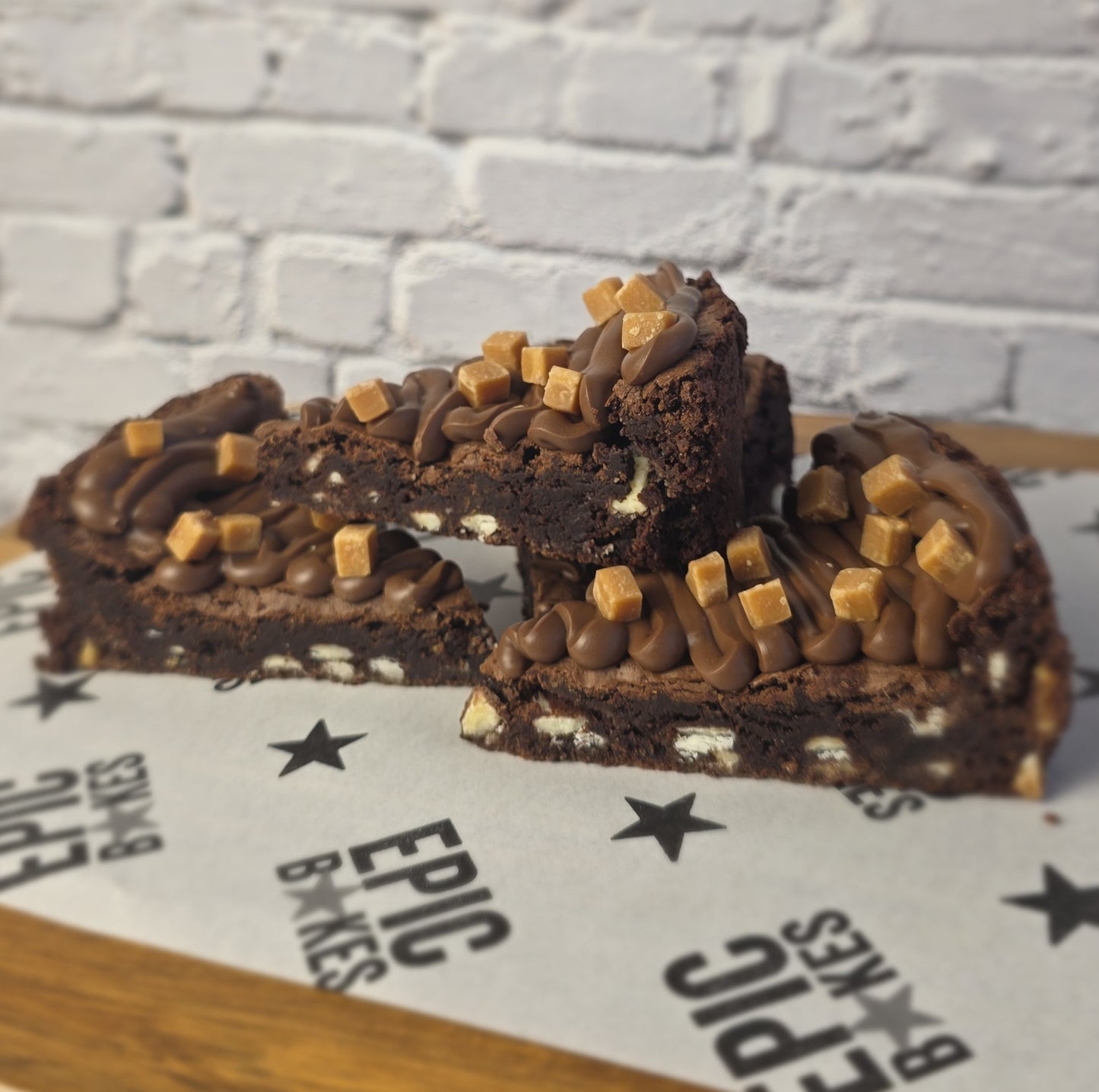 Pizza brownie - chocolate fudge