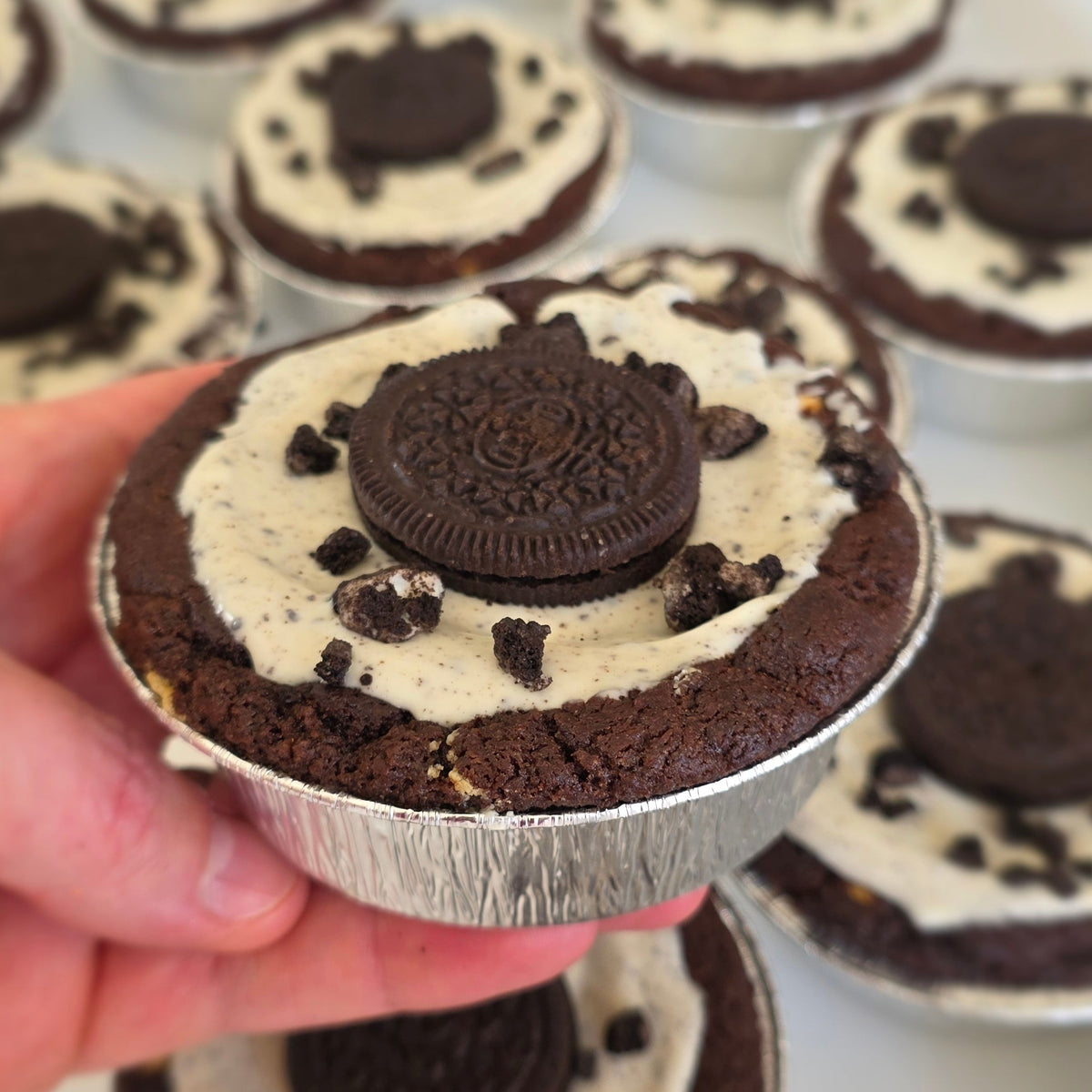 Oreo Cookie Pie - foil tray