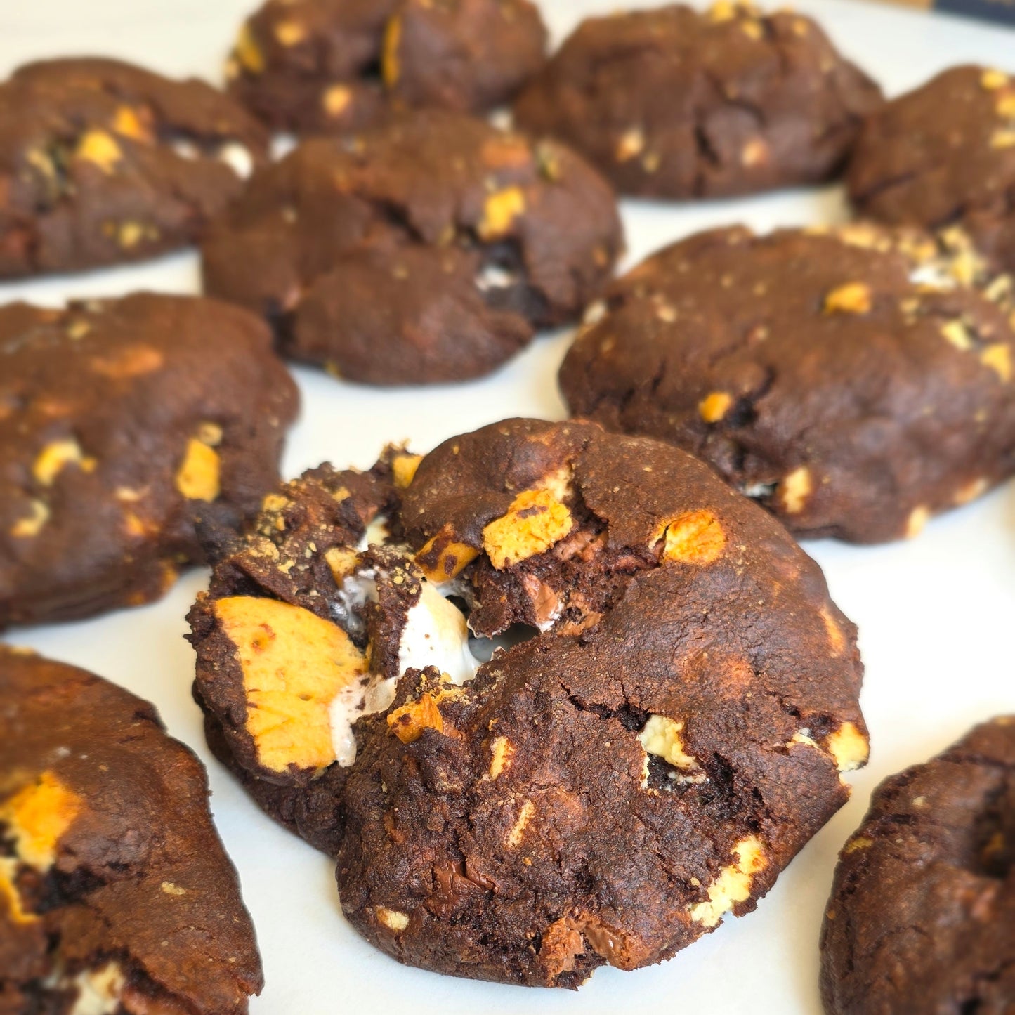 S'mores stuffed cookies