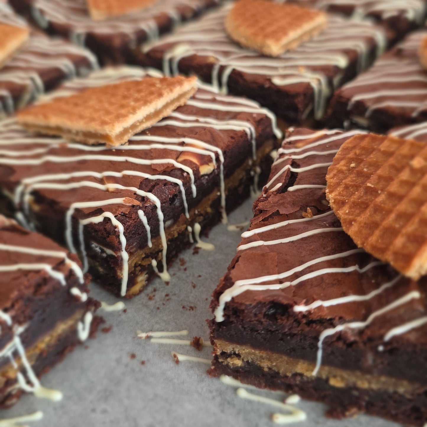 Stroopwaffel brownies