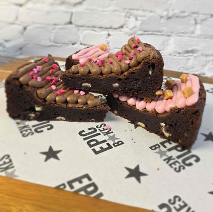 Valentine's special - chocolate fudge pizza brownie (gluten free)