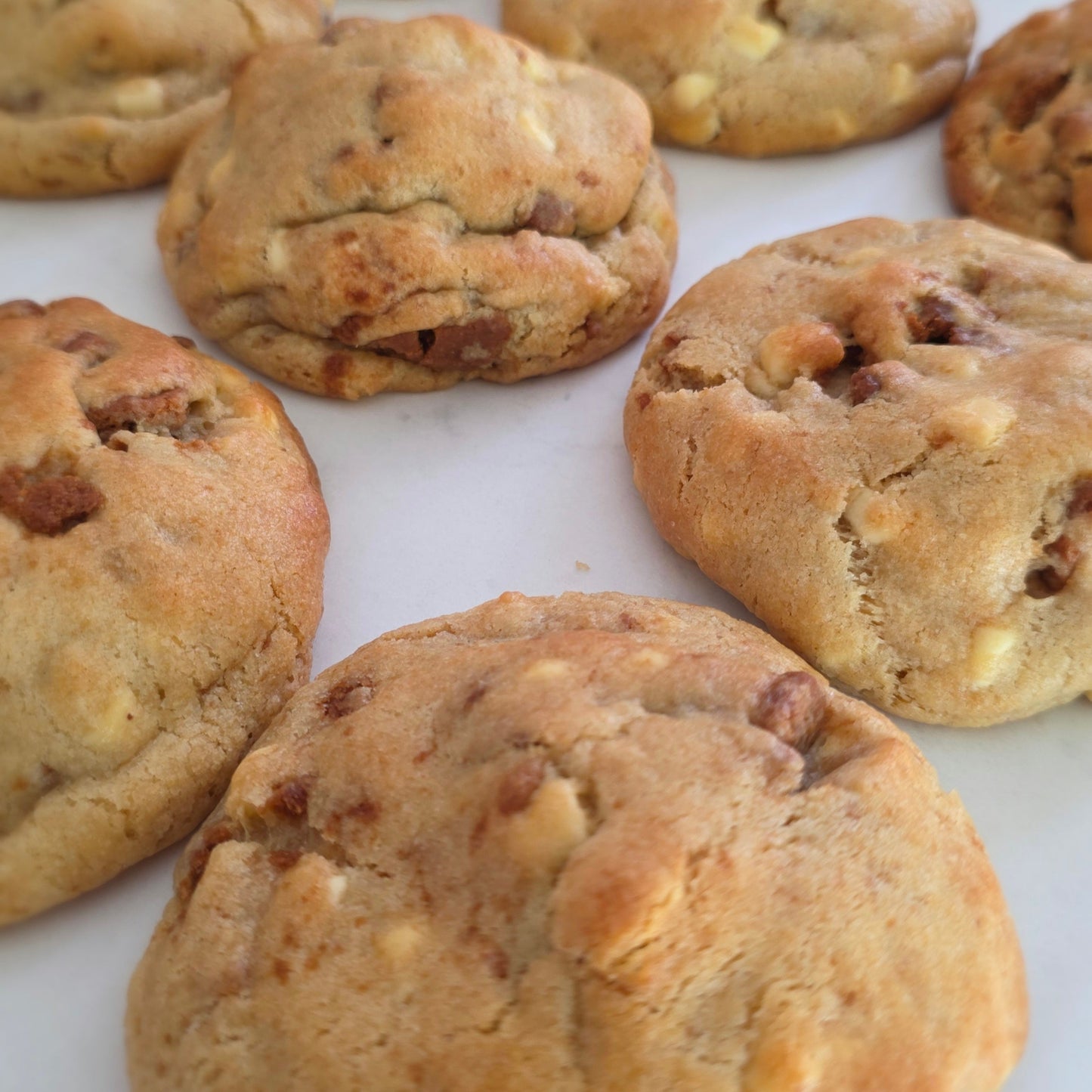 Biscoff stuffed cookies