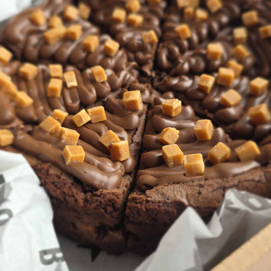 Pizza brownie - chocolate fudge