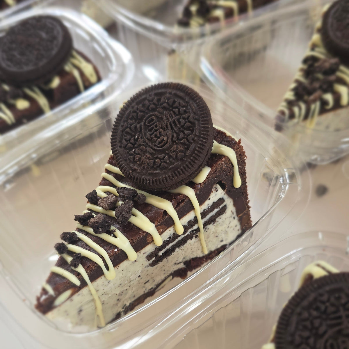 Oreo Cookie Pie slices