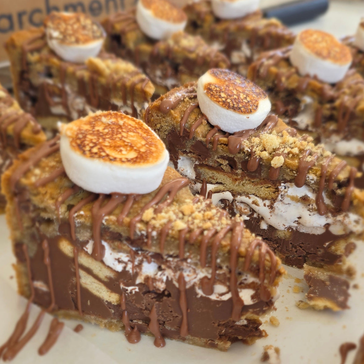 S'mores Cookie Pie slice